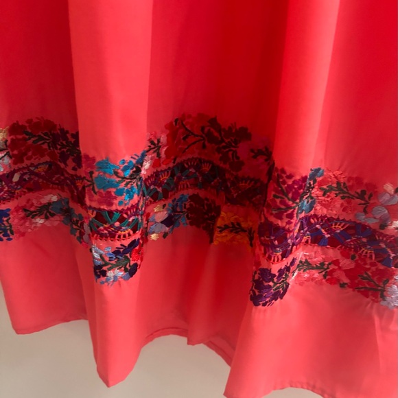 Vibrant Pink Embroidered Kids Dress - Picture 5 of 7